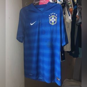 Men’s Nike Brazil Seleção 2014 Away Jersey Signed